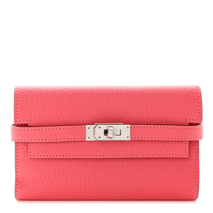Hermes Chevre Mysore Medium Kelly Wallet Rose Azalee 1 of 7