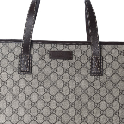 Gucci GG Supreme Monogram Medium Zippered Shopping Tote Dark Brown 12 of 12