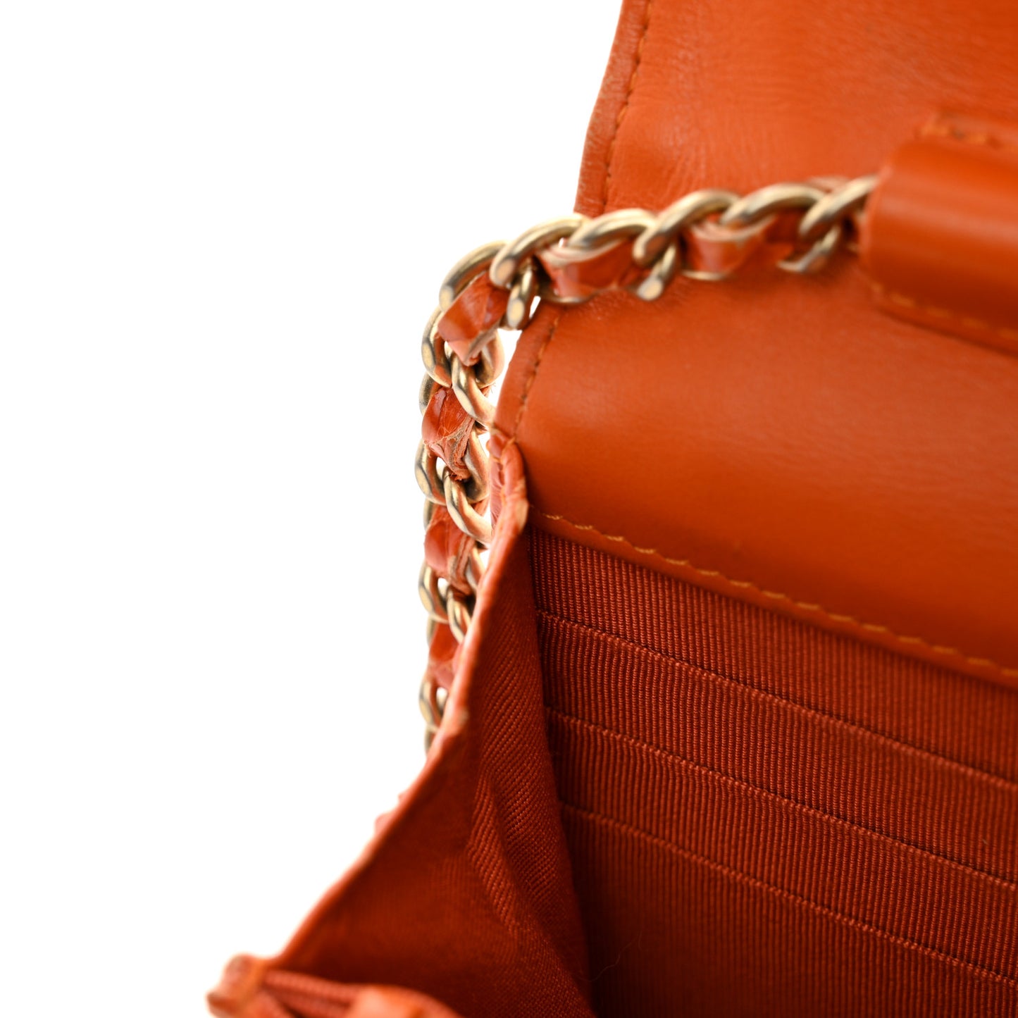Snakeskin Wallet On Chain WOC Orange