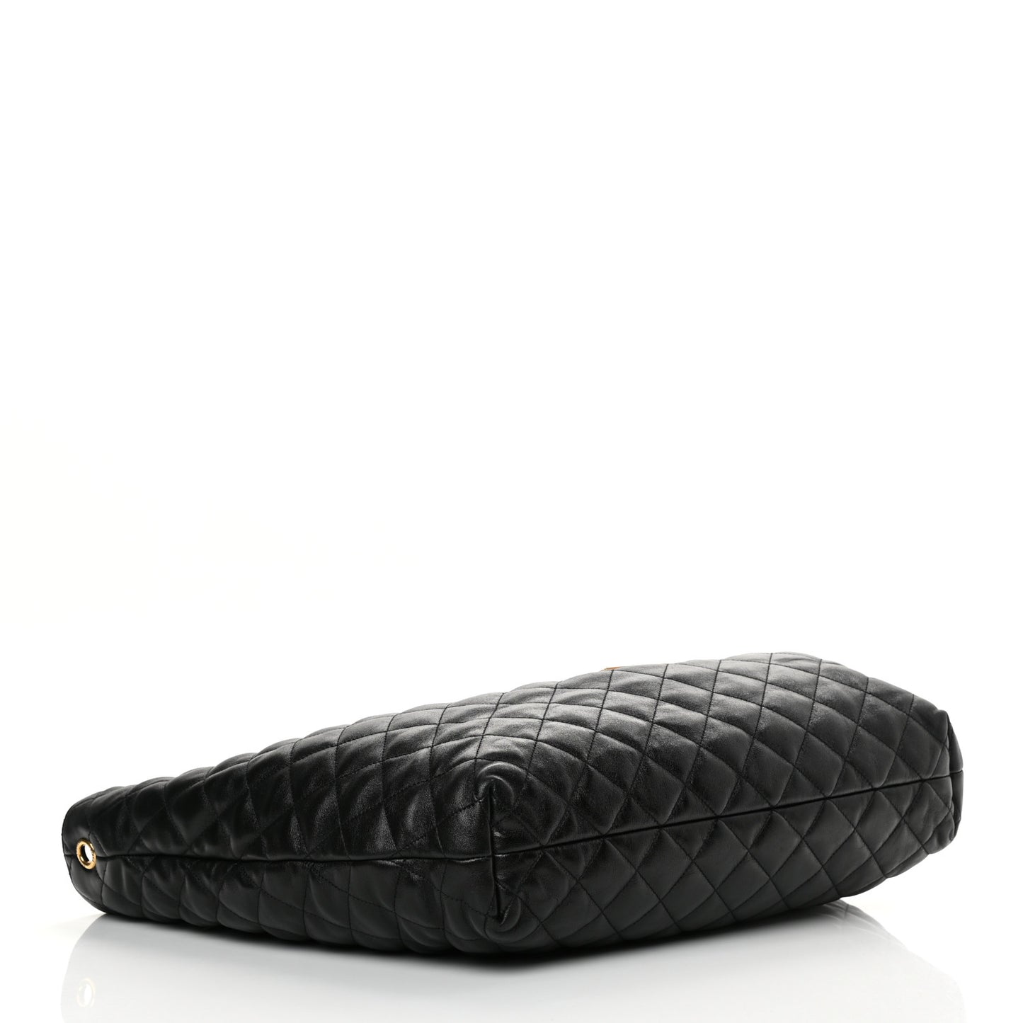 Lambskin Quilted Maxi Icare Shopping Tote Black