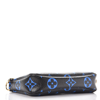 Louis Vuitton Colored Monogram Mini Pochette Accessories Blue Black 4 of 8