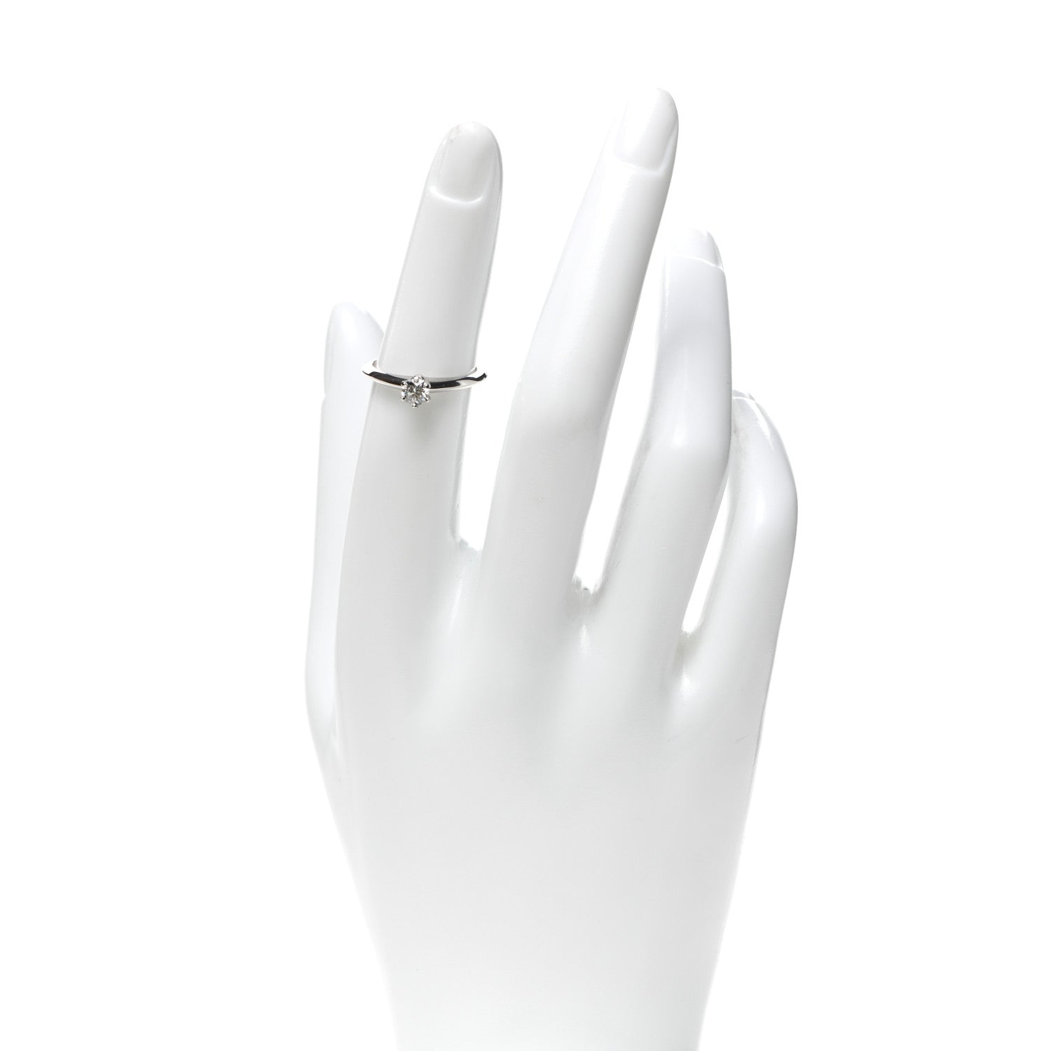Tiffany Platinum Diamond .25ct Solitaire Engagement Ring 49 5 3 of 8