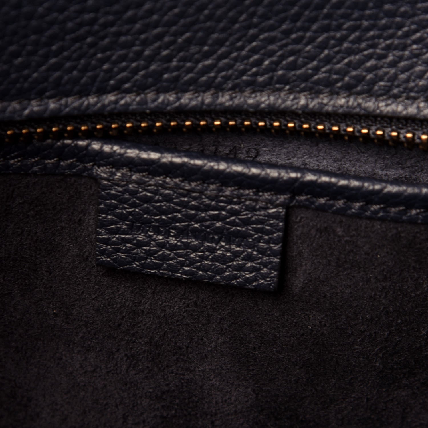 Celine Drummed Calfskin Nano Luggage Navy Blue 7 of 11