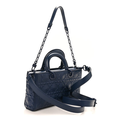 Christian Dior Calfskin Cannage Diamond Medium Lady D-Joy Navy Blue 3 of 9