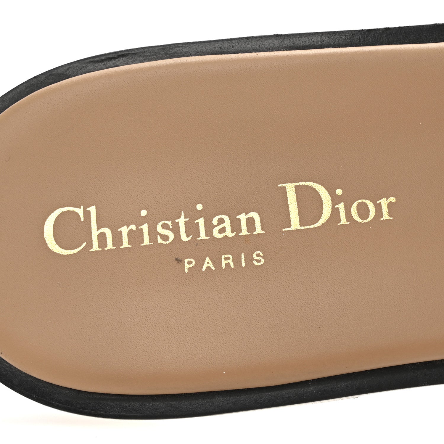 Christian Dior Straw Embroidered Dway Flat Slide Sandals 41 Natural Black 8 of 9