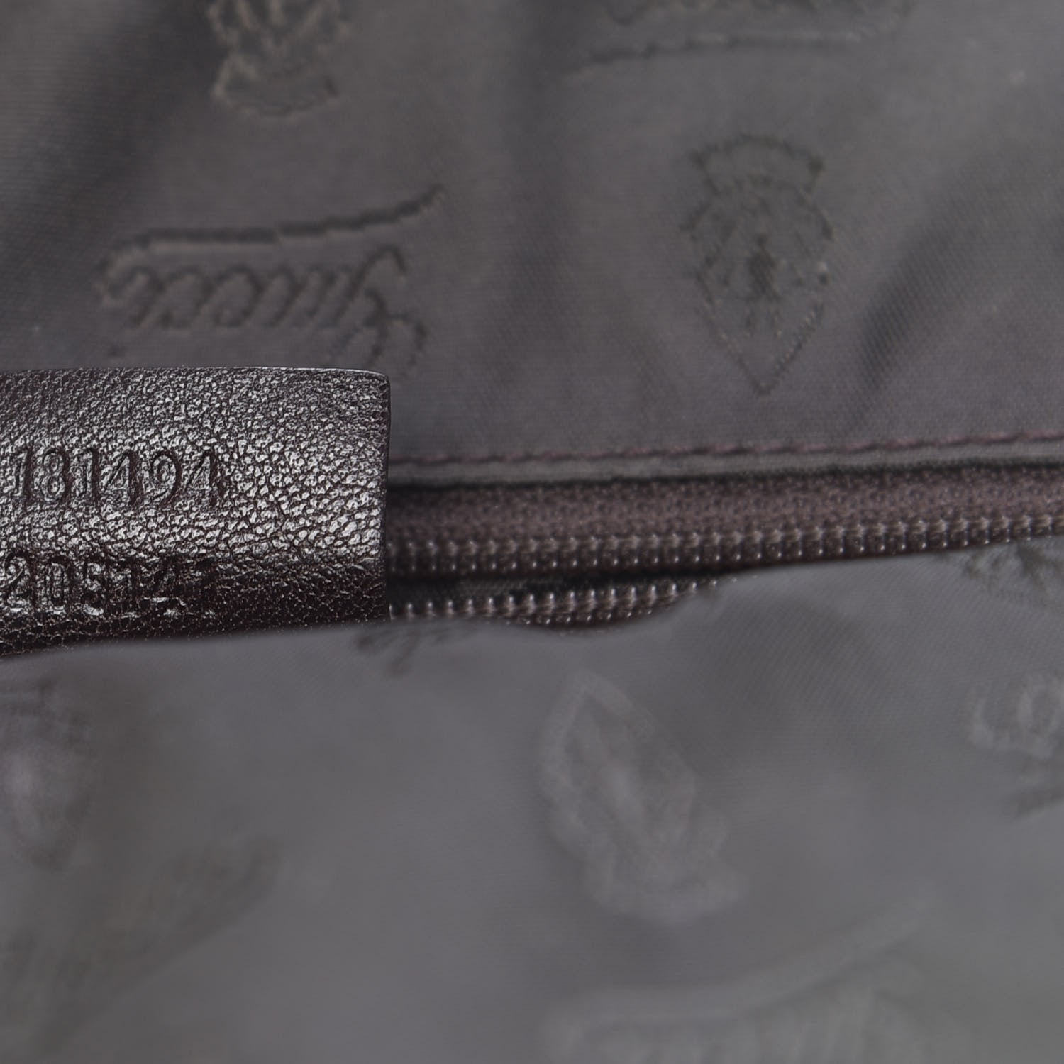 Gucci Crystal Monogram Crest Embossed Tote Brown 7 of 12
