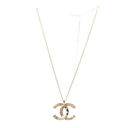 Chanel Metal CC Paris Button Necklace Gold 3 of 7