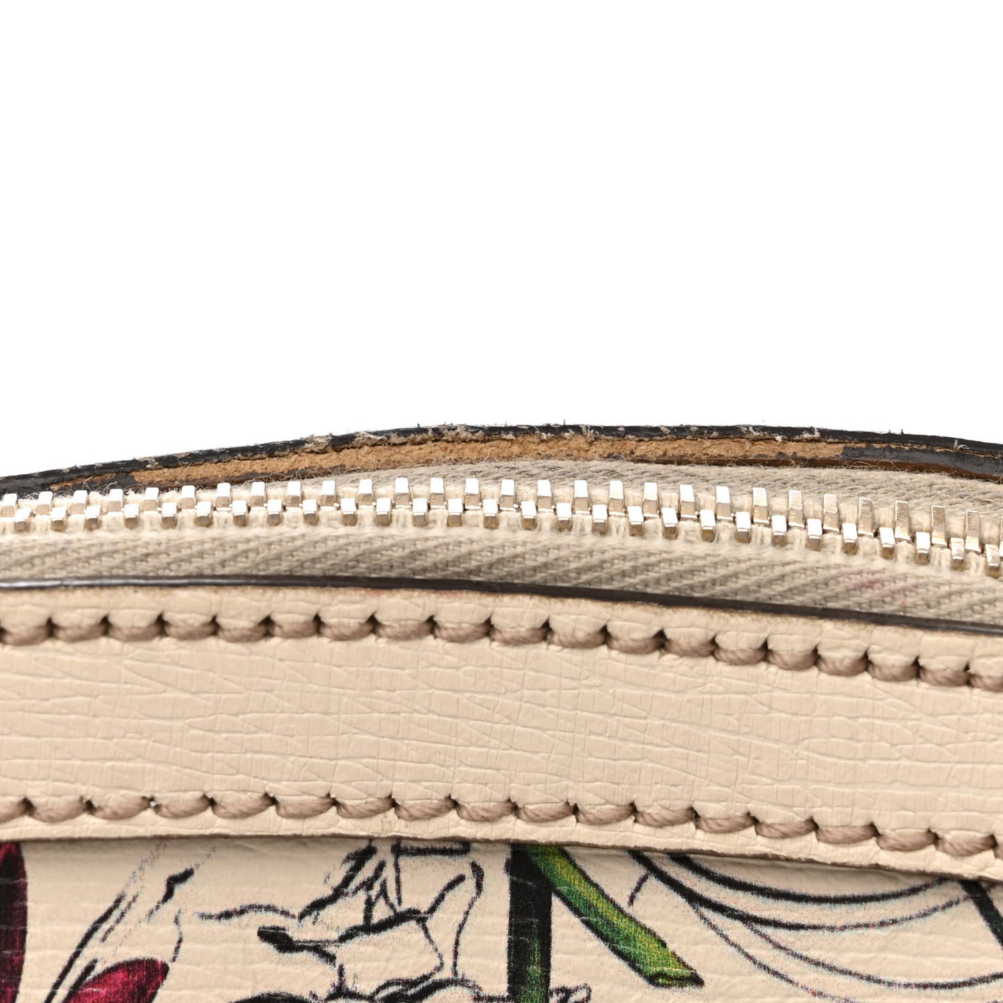 Canvas Flora Infinity Medium Nice Top Handle Dome Bag White