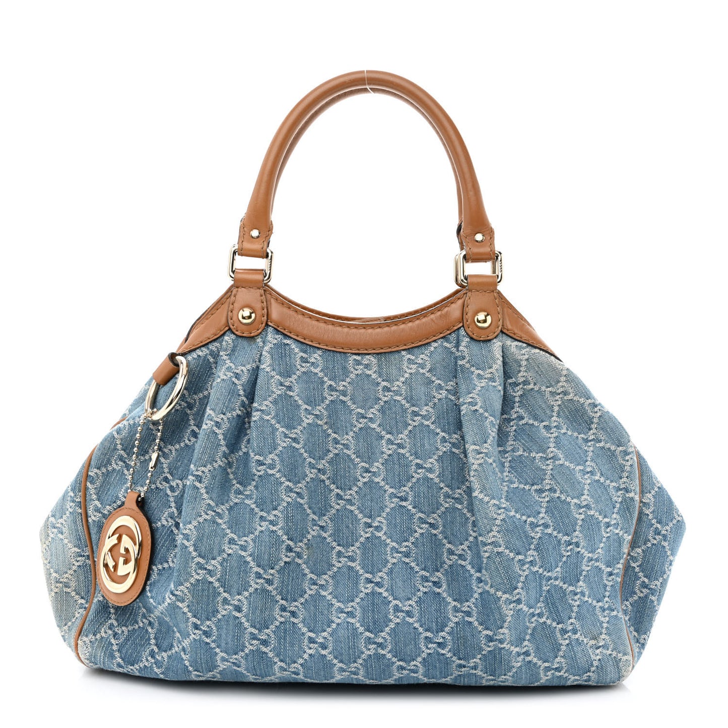 Denim Monogram Medium Sukey Tote Blue