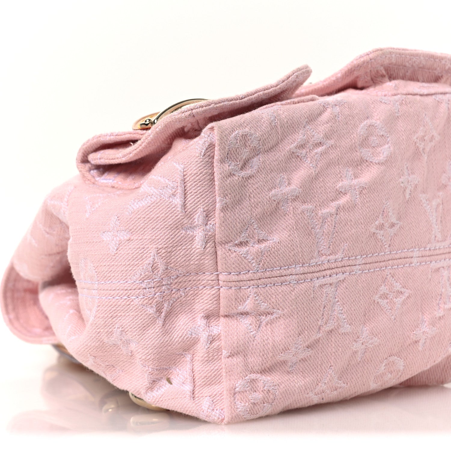 LOUIS VUITTON Venice Washed Pink Monogram Denim