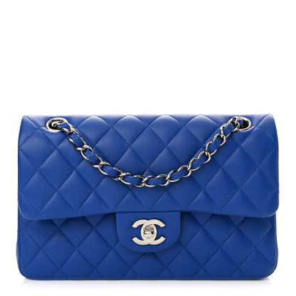 Chanel Lambskin Quilted Small Double Flap Blue 1 of 14