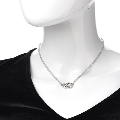 Tiffany Sterling Silver Figure 8 Pendant Necklace 2 of 6