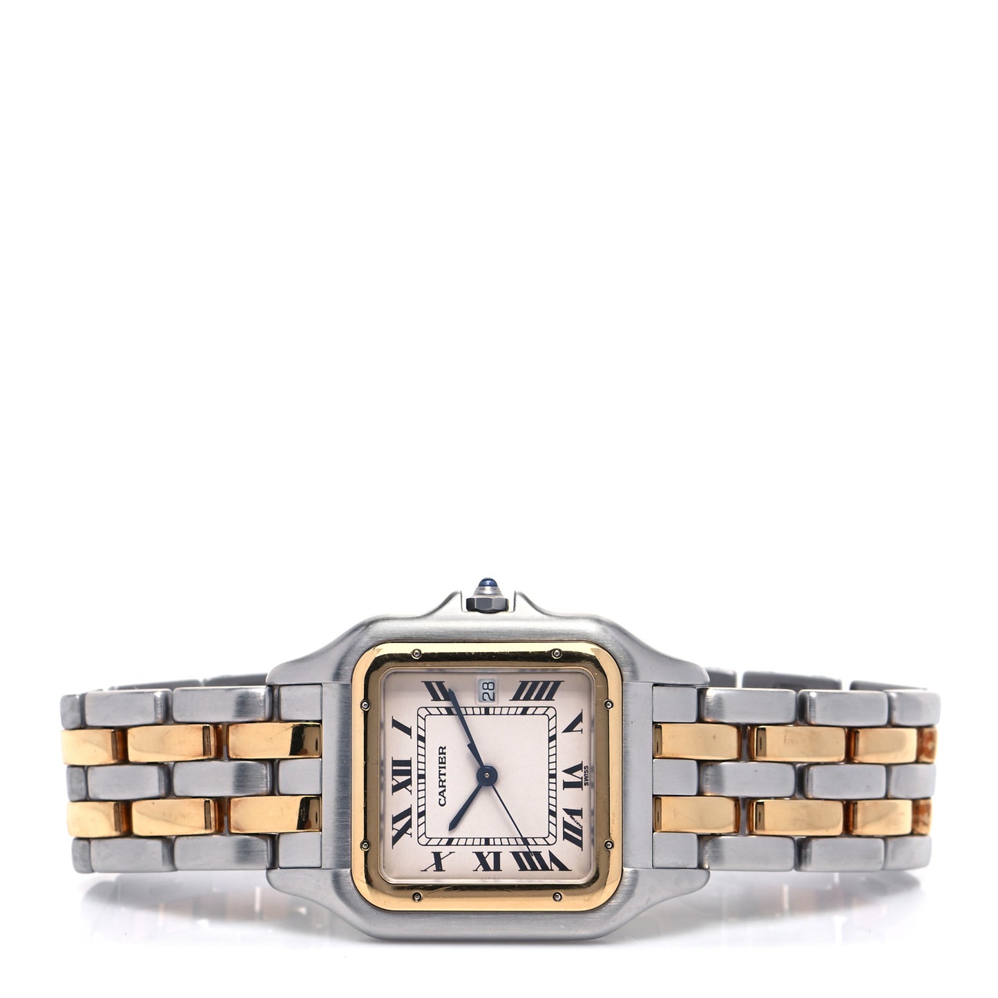 Stainless Steel 18K Yellow Gold 29mm Panthere Quartz Watch