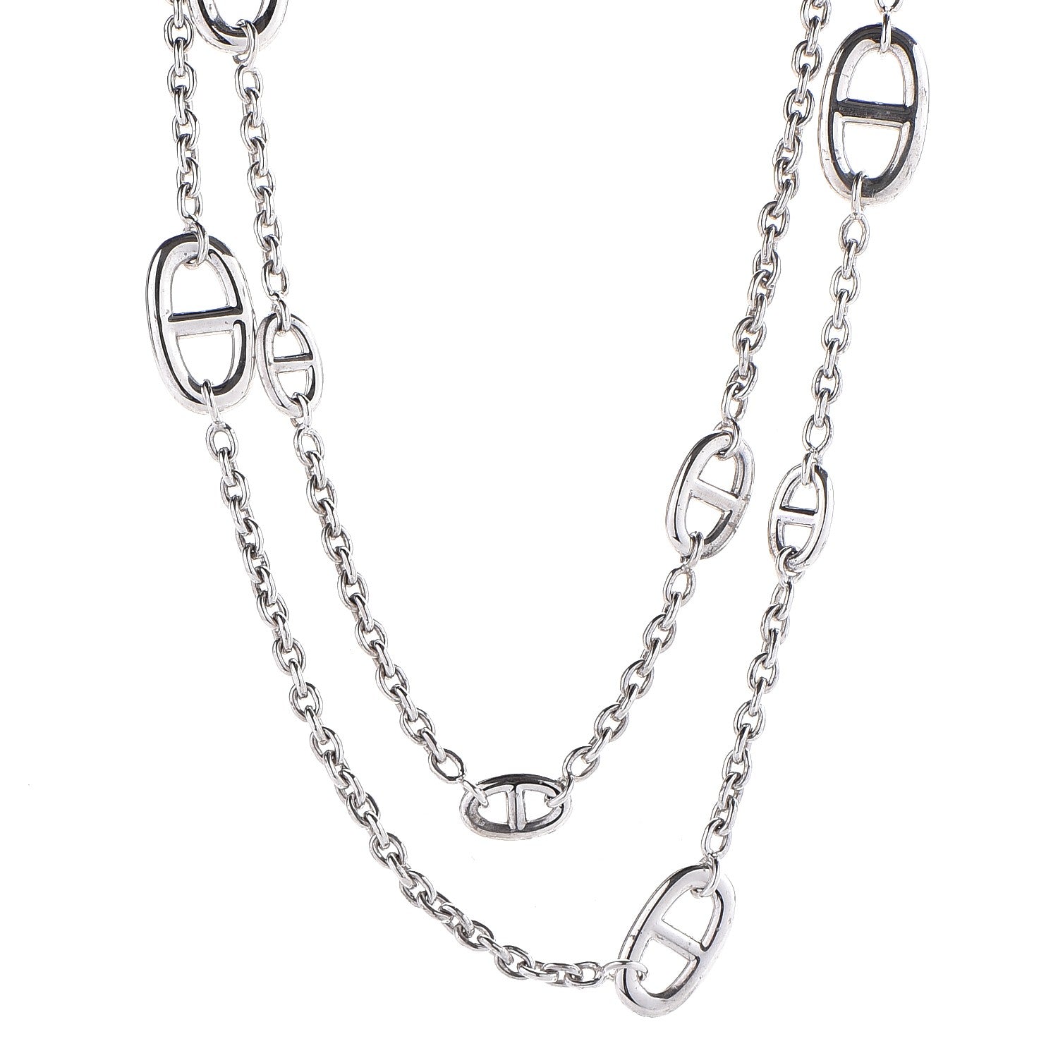 Hermes Sterling Silver Farandole Necklace 120 1 of 5