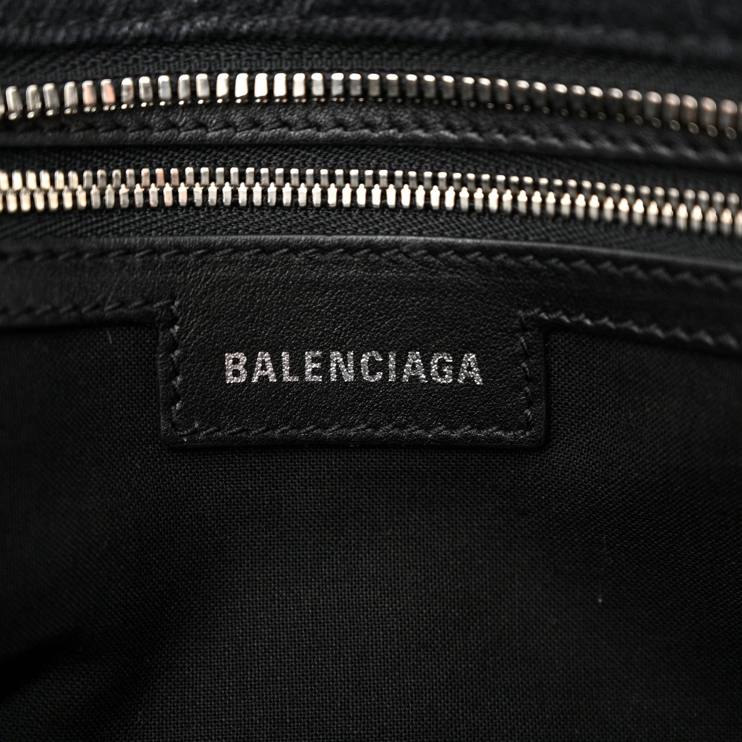 Balenciaga Washed Denim BB Monogram Neo Cagole City Handbag Black 6 of 11