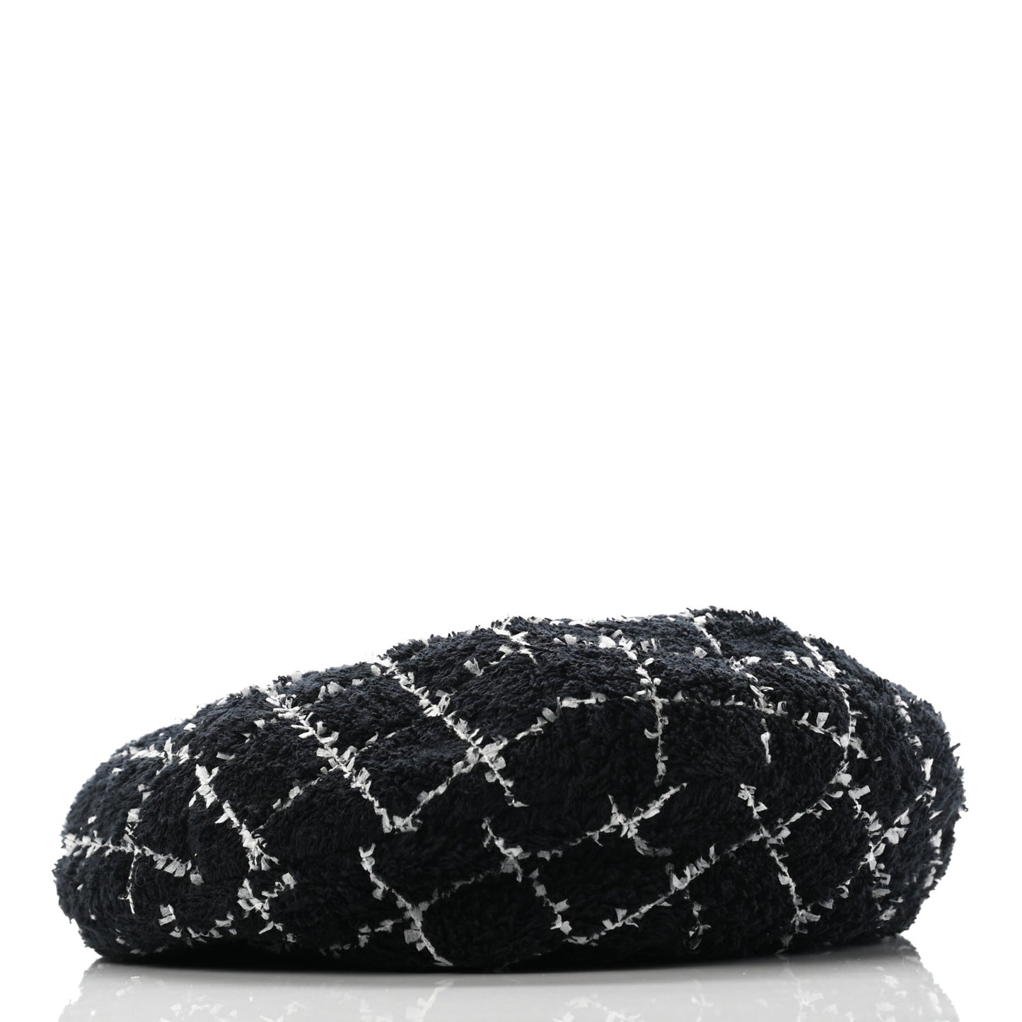 Cotton Tweed CC Beret L Black White