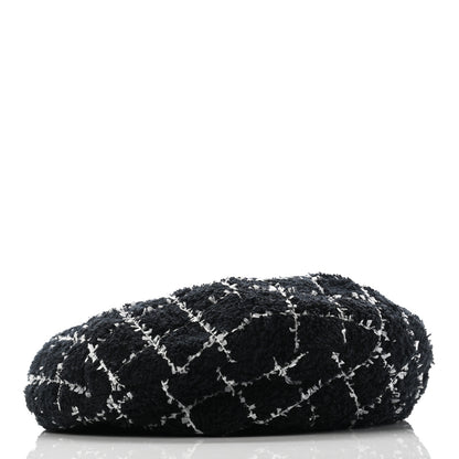 Chanel Cotton Tweed CC Beret L Black White 4 of 12