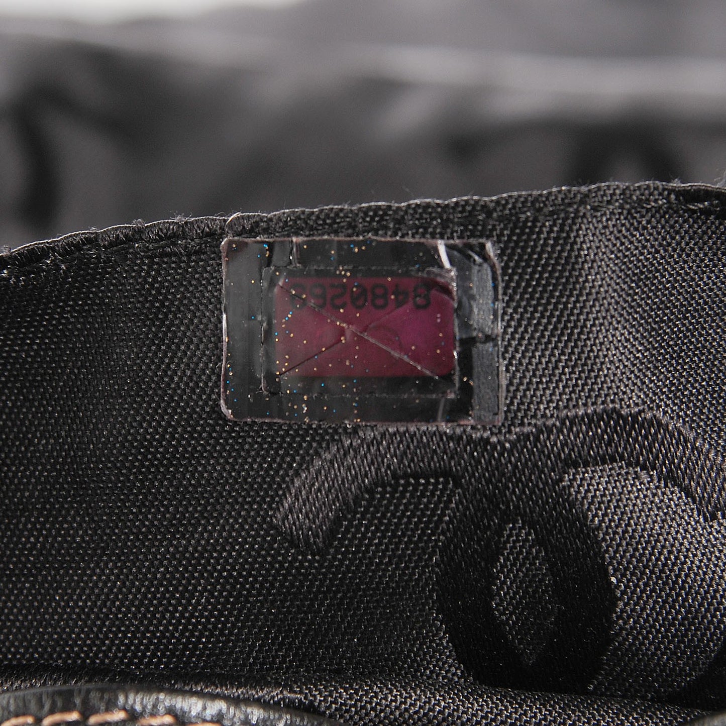 Calfskin CC Drawstring Bucket Bag Black