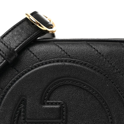 Gucci Sakai Be Green Calfskin Diagonal Stitched Small Blondie Shoulder Bag Black 5 of 10
