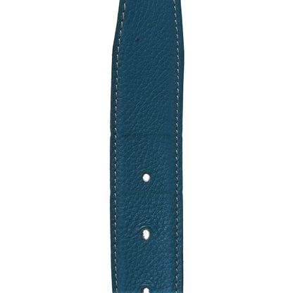 Hermes Box Togo 32mm H Belt 85 White Blue Jean 5 of 5