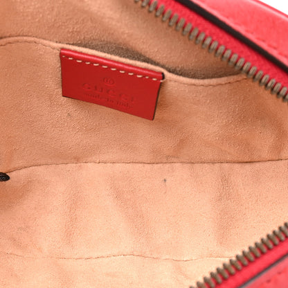 Gucci Calfskin Matelasse GG Marmont Belt Bag 85 34 Hibiscus Red 5 of 11
