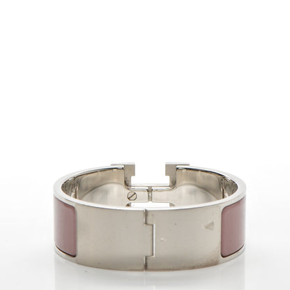 Hermes Enamel Wide Clic Clac H Bracelet PM Rose Poudre 3 of 5