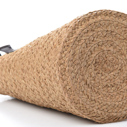 Saint Laurent Raffia Calfskin Small Panier Tote Naturale Nut 9 of 10