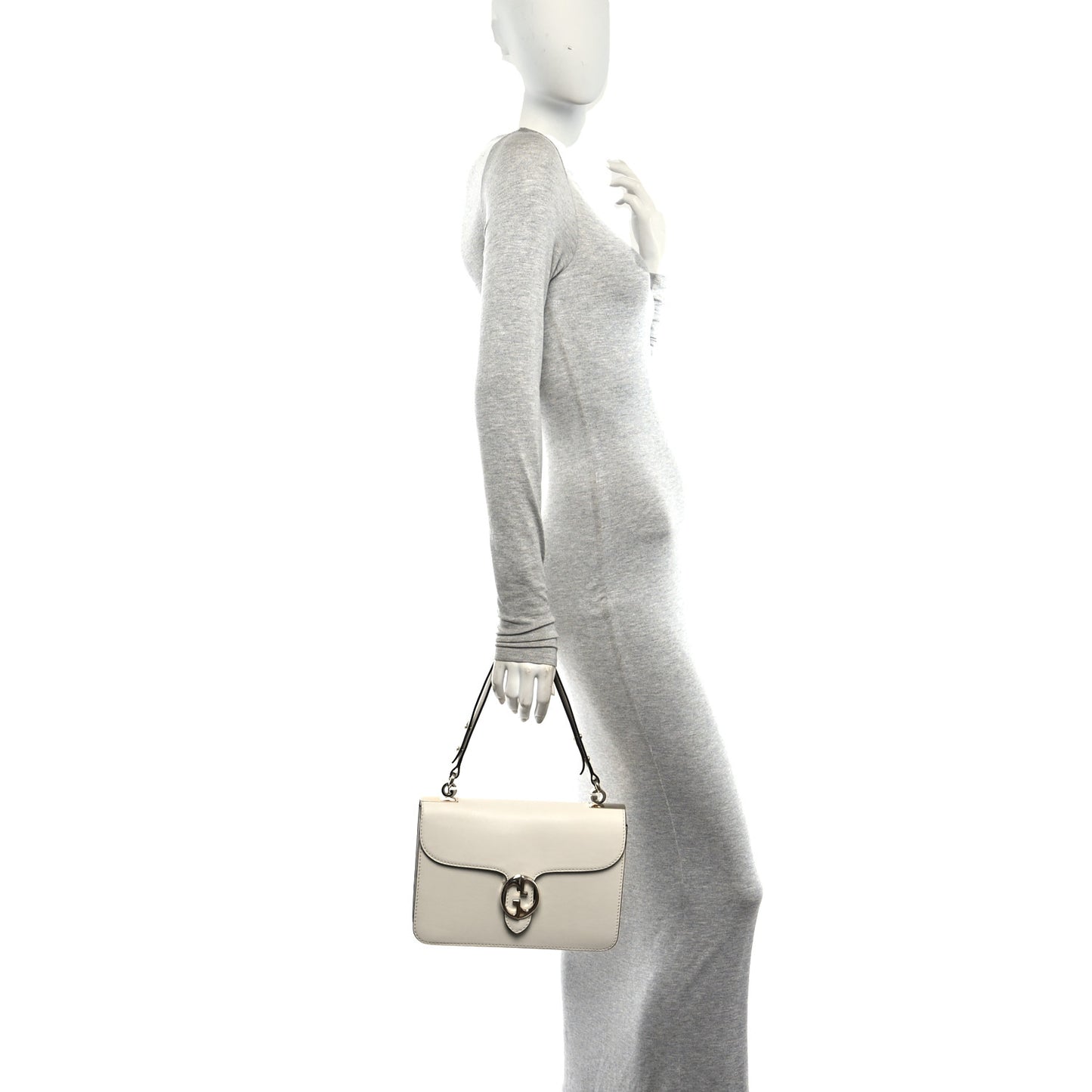 Calfskin Medium 1973 Shoulder Flap Bag Ivory