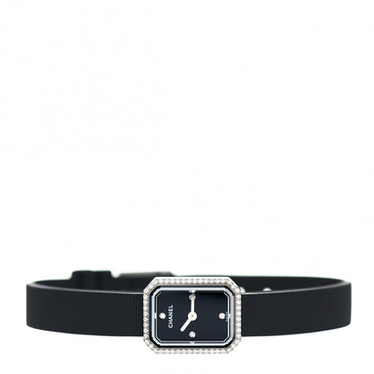 Chanel Stainless Steel Rubber Diamond Bezel 16mm Premiere Quartz Watch Black 2 of 5