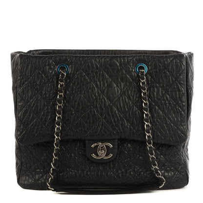 Chanel Crumpled Lambskin Quilted Large Tote Black 1 of 9