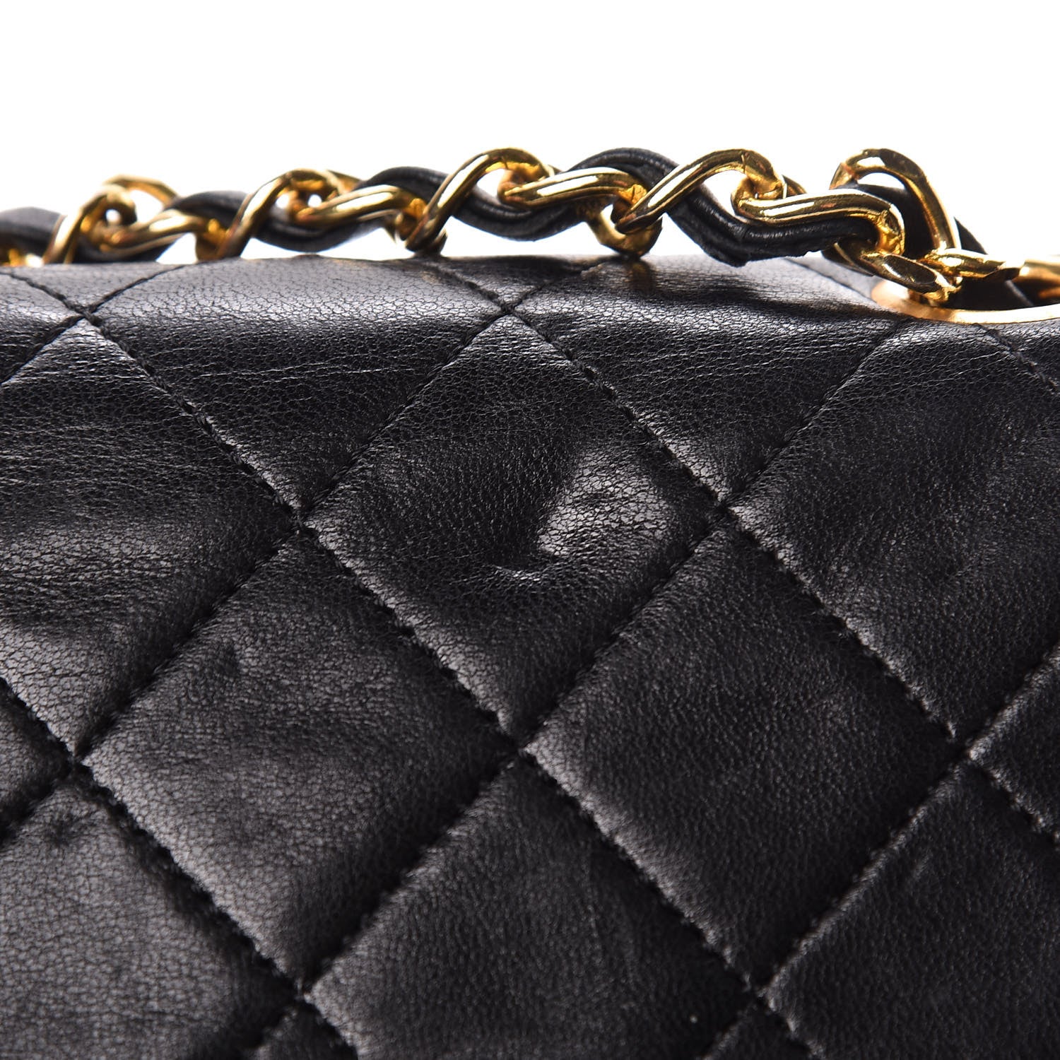 Chanel Lambskin Quilted Medium Double Flap Black 15 of 19