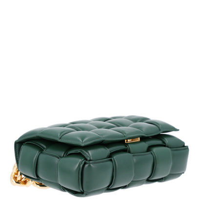 Bottega Veneta Lambskin Maxi Intreccio Padded Chain Cassette Crossbody Bag Raintree 4 of 12