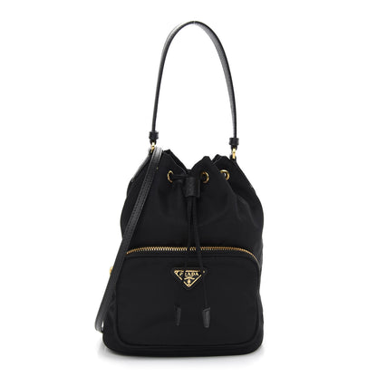 Prada Re-Nylon Duet Drawstring Shoulder Bag Black 1 of 12