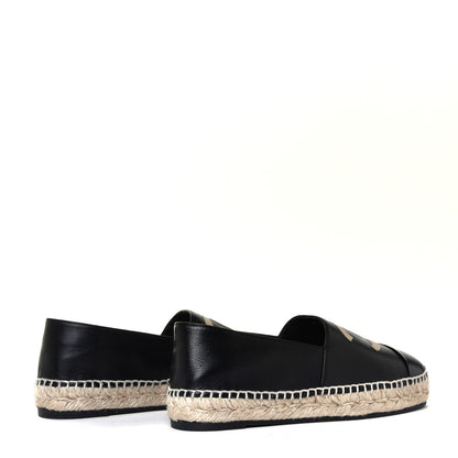 Chanel Lambskin CC Espadrilles 38 Black Beige 5 of 12