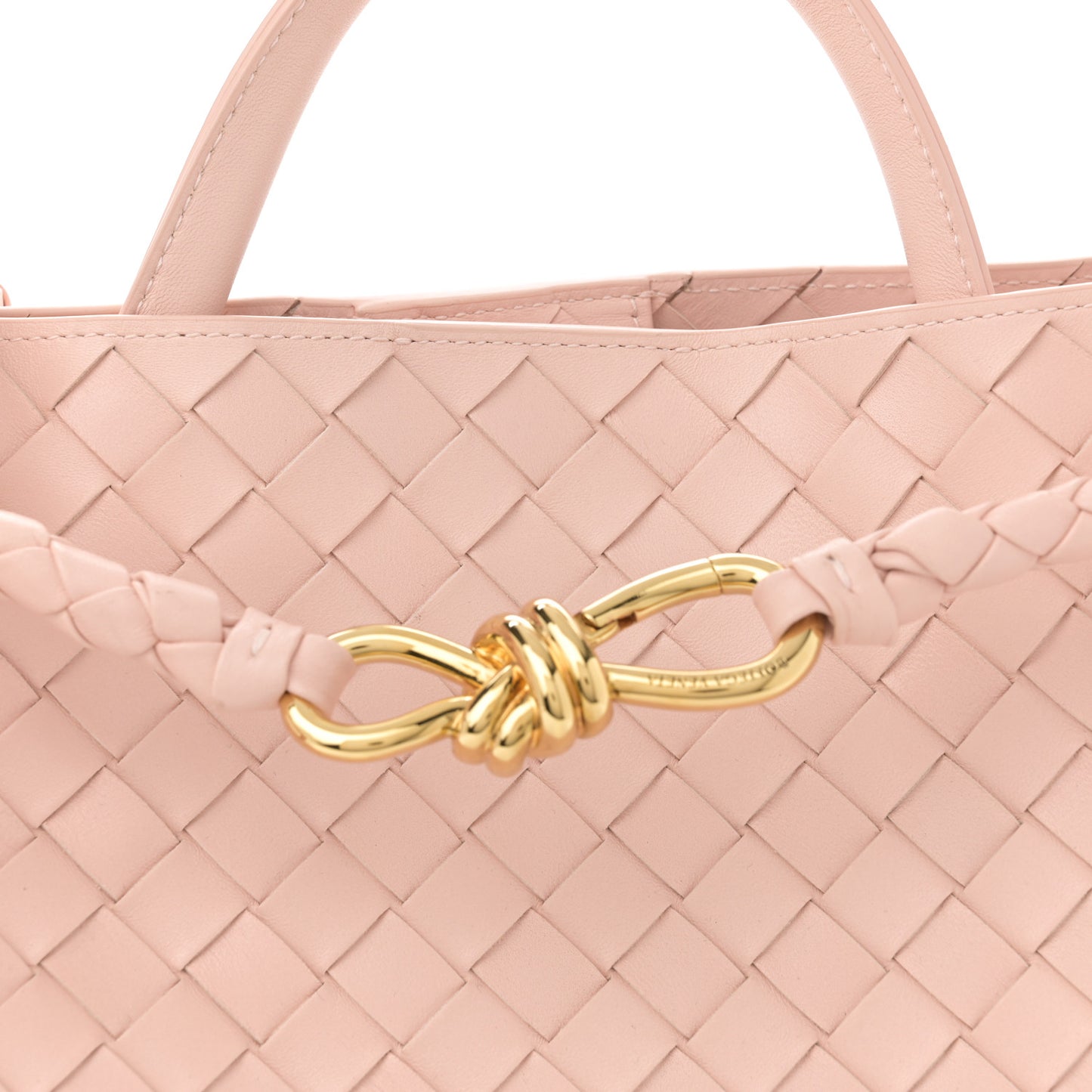 Nappa Intrecciato Medium Andiamo Shoulder Bag Lotus