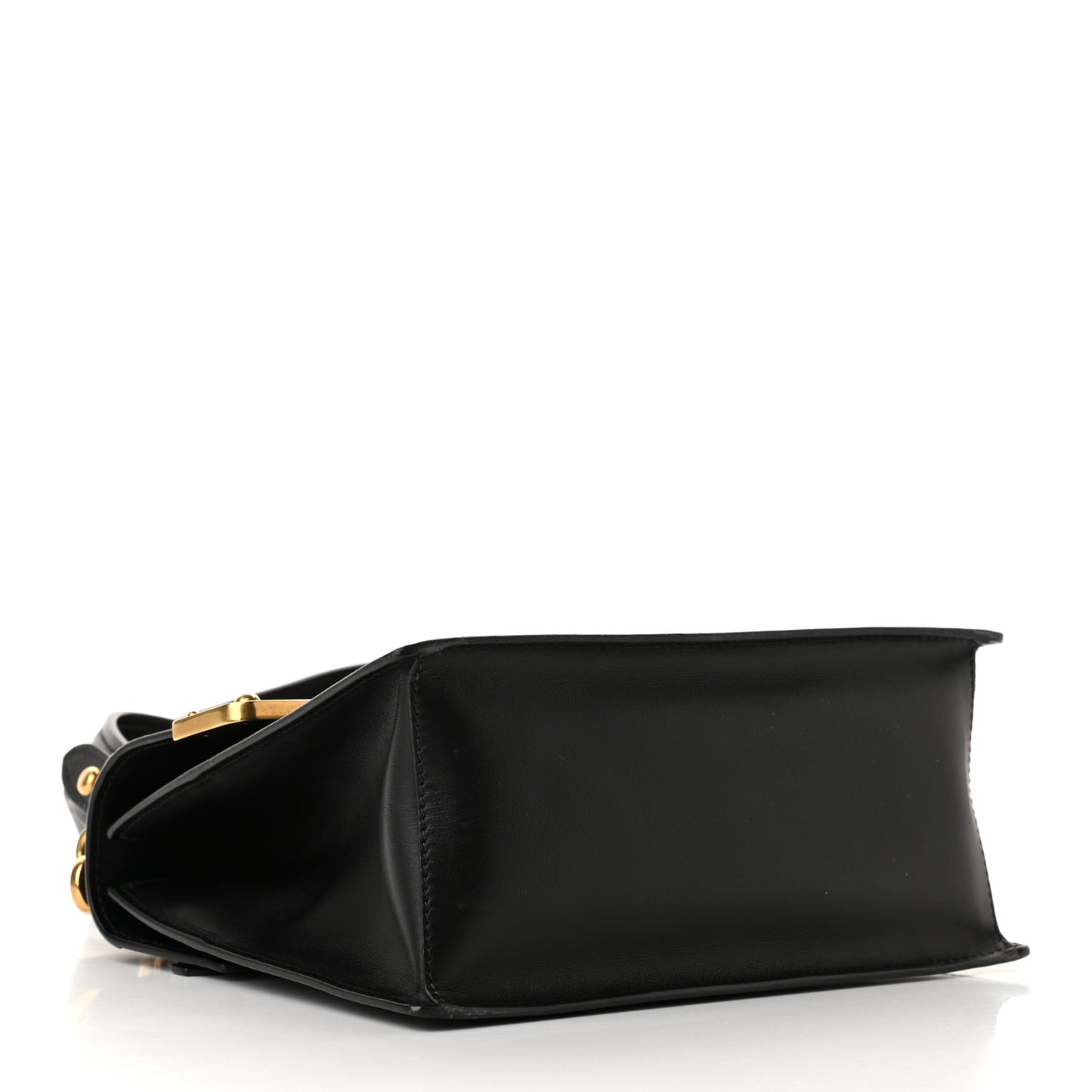 City Calfskin Saffiano Cahier Top Handle Bag Black
