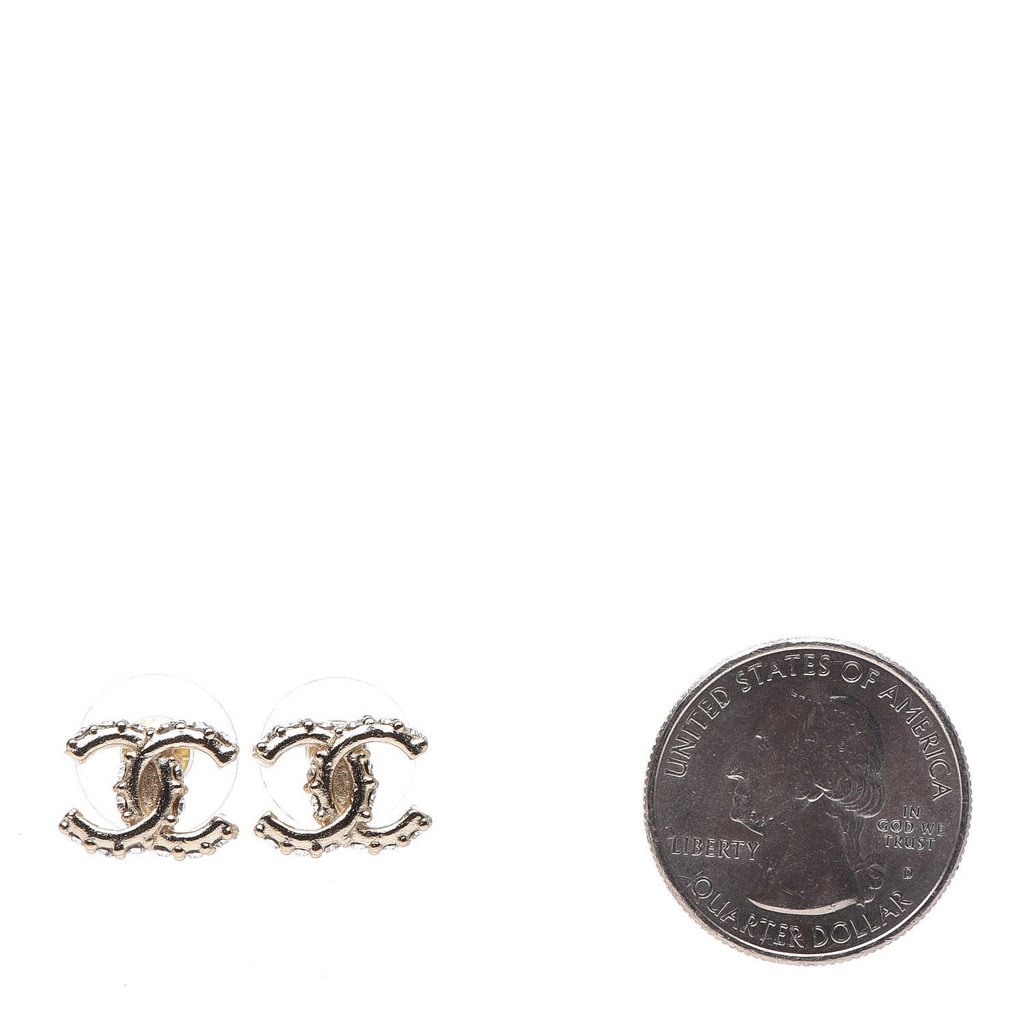 Crystal CC Earrings Gold