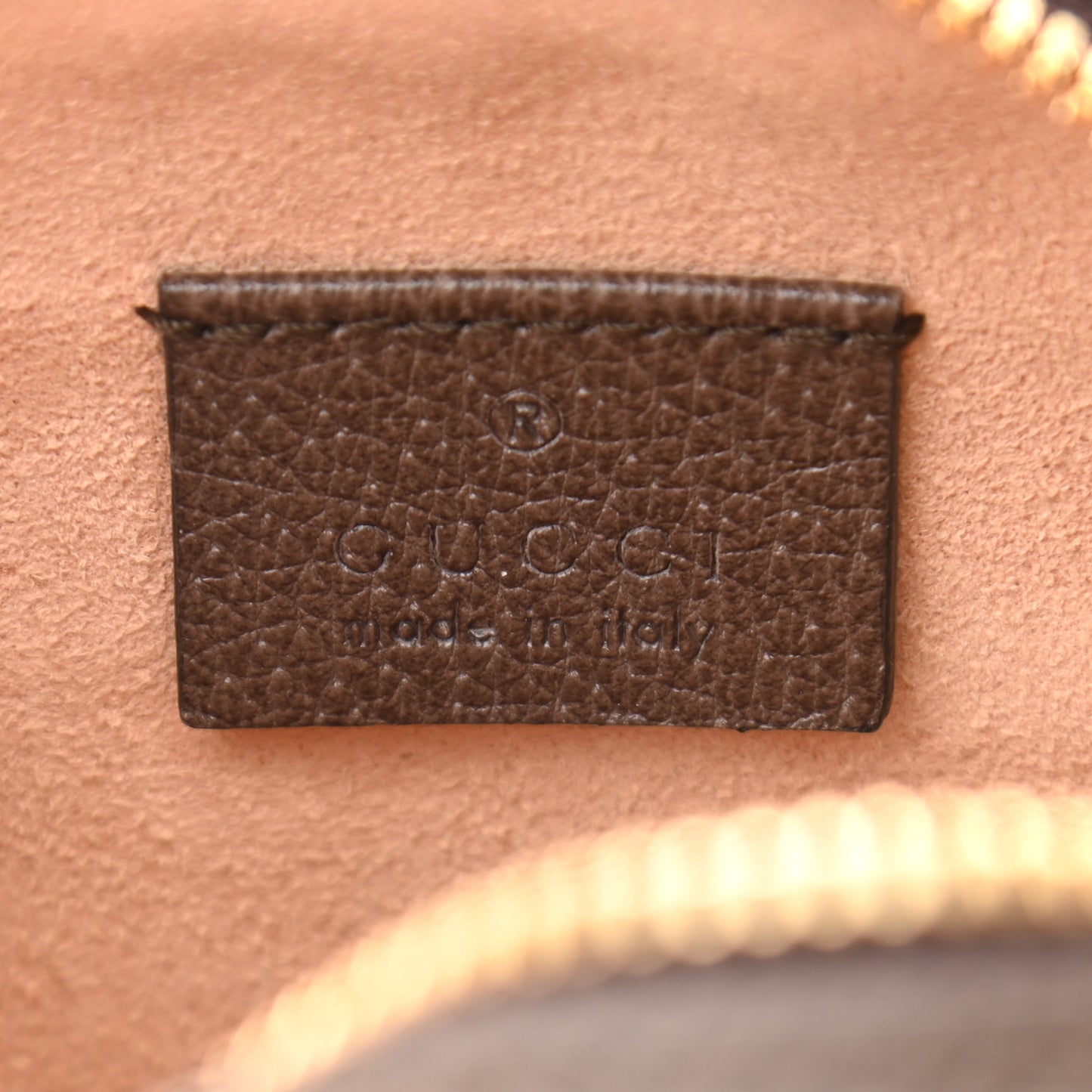 GG Supreme Monogram Web Mini Ophidia Round Shoulder Bag Brown