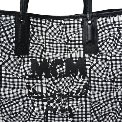 MCM Visetos Large Liz Reversible Shopper Tote Black 11 of 17
