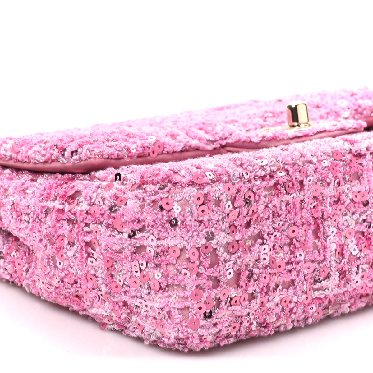 Chanel Sequin Small Single Flap Pink Dark Pink 9 of 11