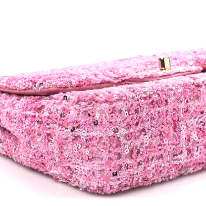 Chanel Sequin Small Single Flap Pink Dark Pink 9 of 11