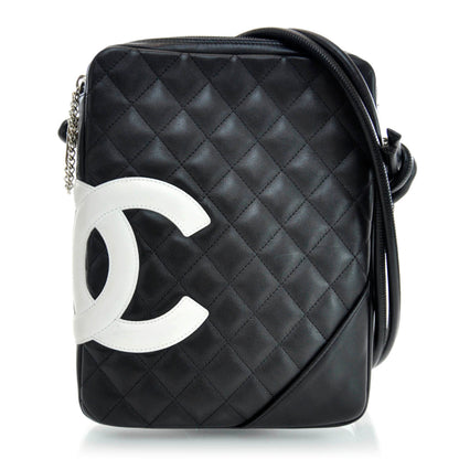 Chanel Calfskin Cambon Medium Messenger Black White 1 of 12