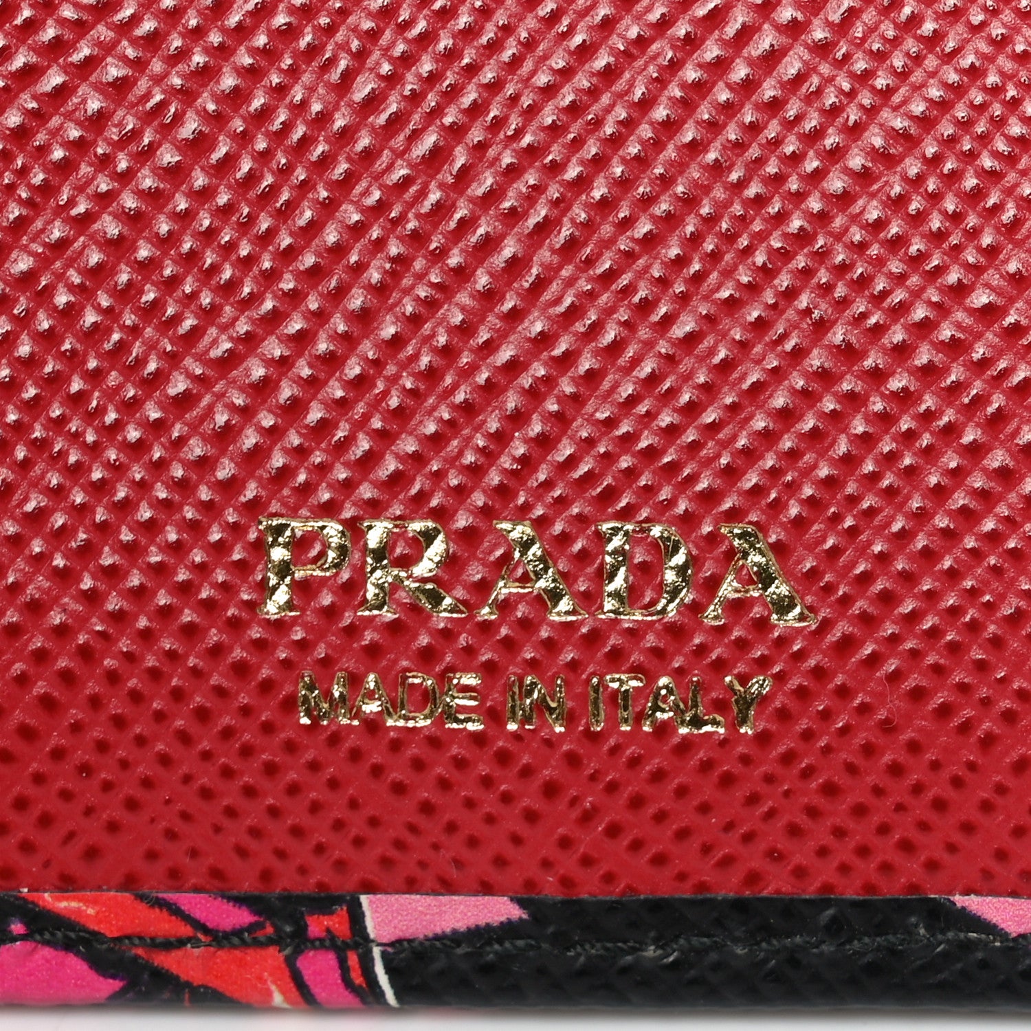 Prada X UNIVERSAL STUDIOS Saffiano Frankenstein Rose Zip Top Compact Wallet Lacca 6 of 6