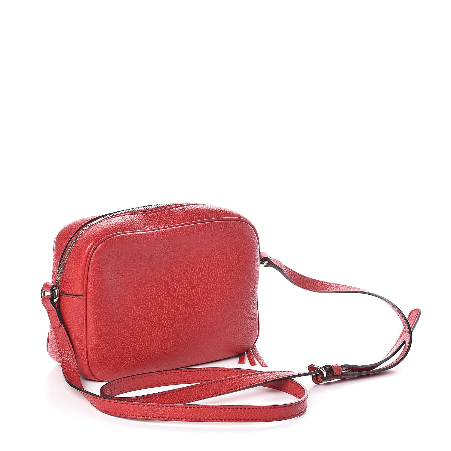 Gucci Pebbled Calfskin Small Soho Disco Bag Tabasco Red 3 of 9