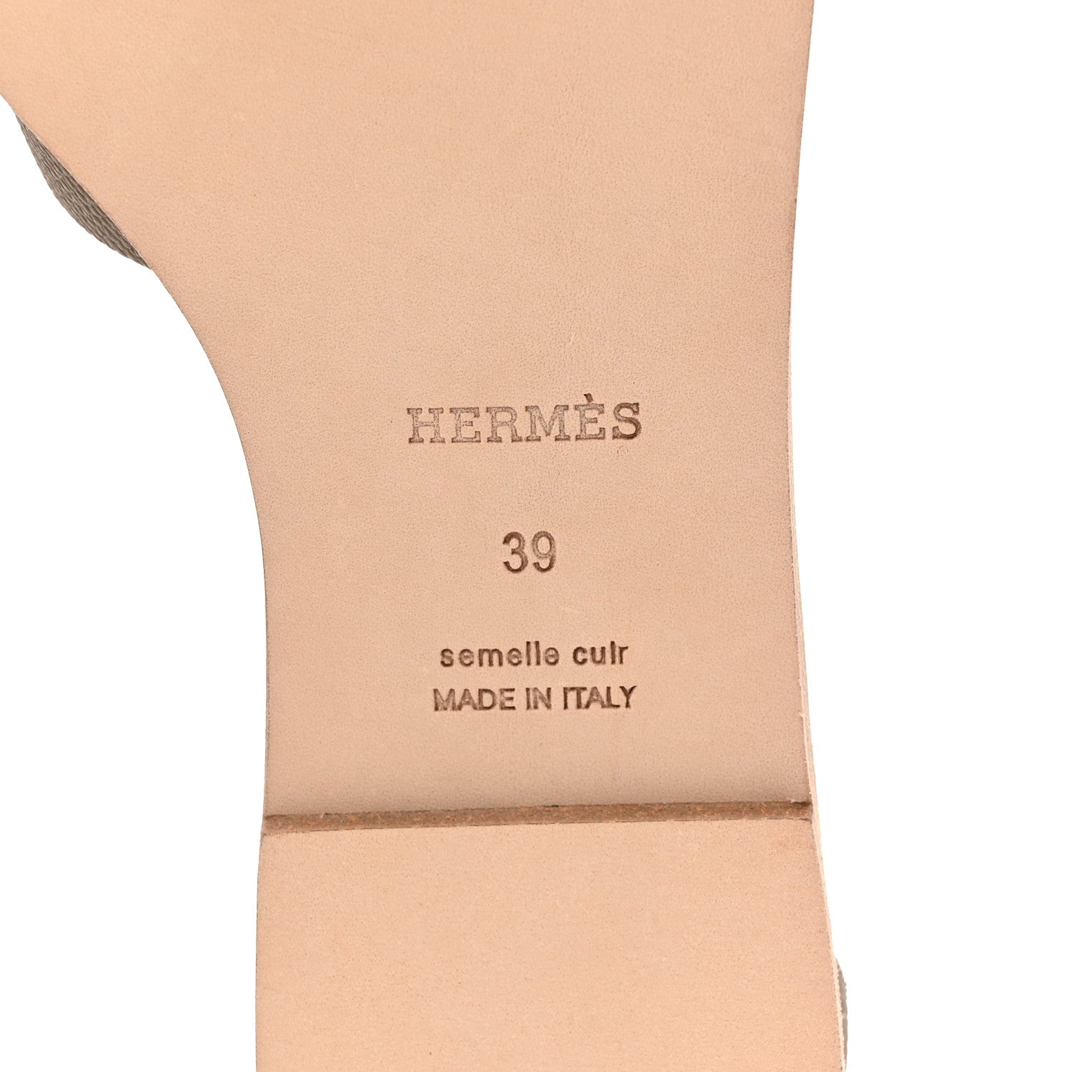 Hermes Epsom Santorini Sandals 39 Etoupe 7 of 9