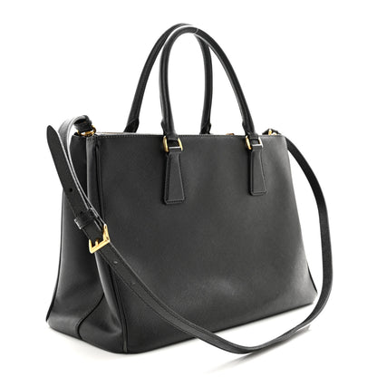 Prada Saffiano Lux Medium Double Zip Tote Black 3 of 21