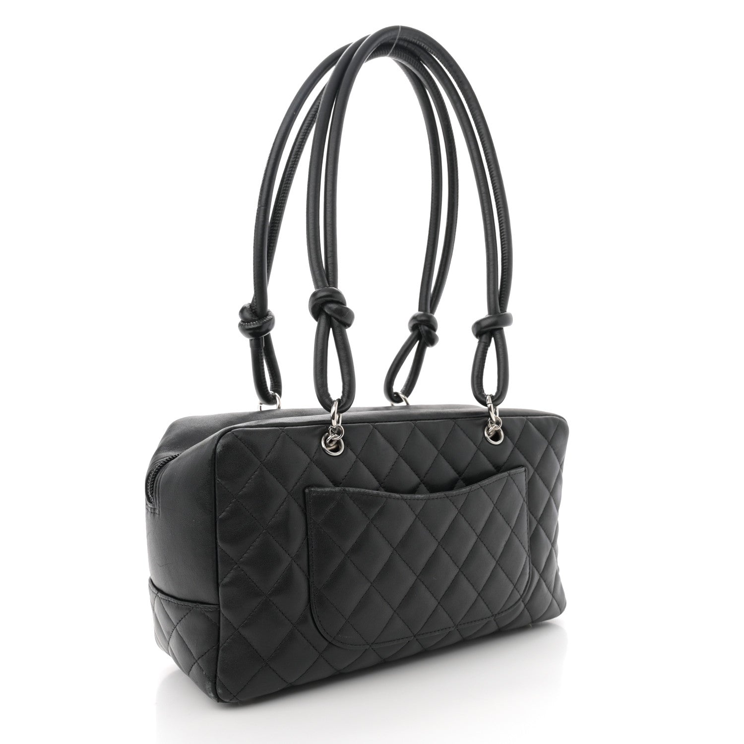 Chanel Calfskin Quilted Large Cambon Bowler Black 3 of 14