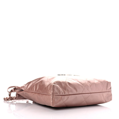 Chanel Metallic Calfskin Quilted Small Chanel 22 Pink 5 of 12