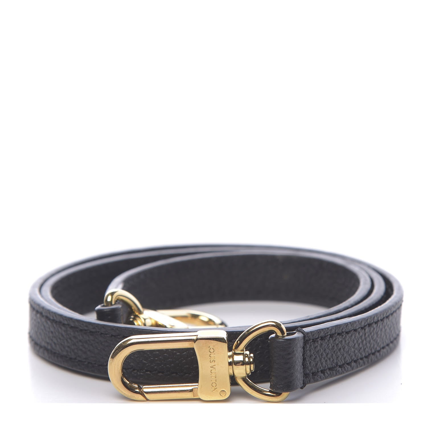 Louis Vuitton Calfskin 12mm Adjustable Shoulder Strap Black 1 of 4