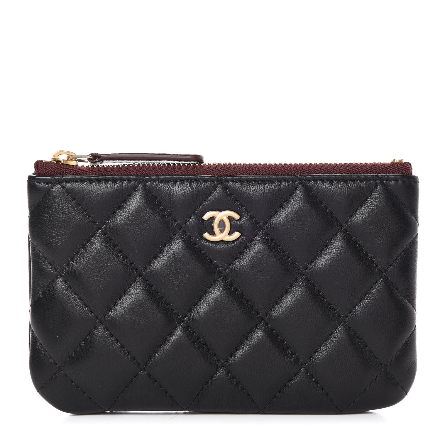Chanel Lambskin Quilted Small Cosmetic Case Black 1 of 10
